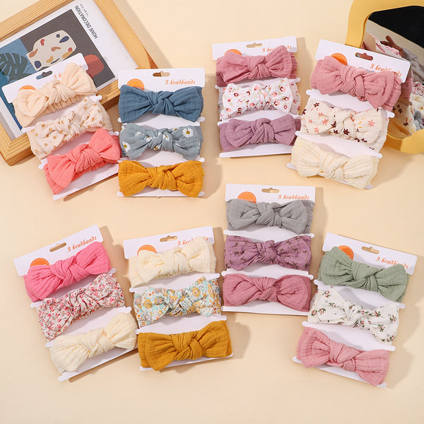 Set de 3 Diademas Infantiles con Moños Otoño