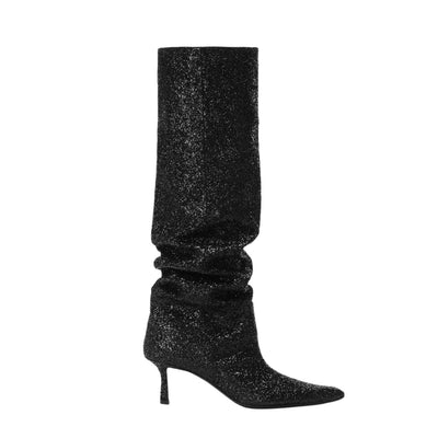 Botas Vaqueras Cuadradas con Tacón Stiletto - Estilo Casual Moderno para Mujer - Image 3