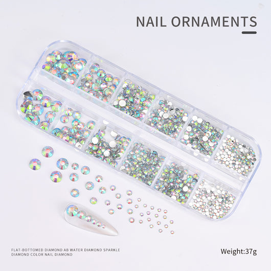 Uñas Decorativas Cuadradas con Cristales Brillantes - Image 23