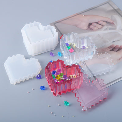 Molde de Silicona para Resina Epóxica - Caja de Almacenamiento Pixel Love DIY - Image 11