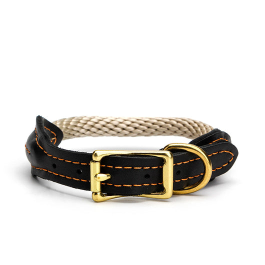 Collar Ajustable de Cuero Genuino y Nylon para Perro - Image 6