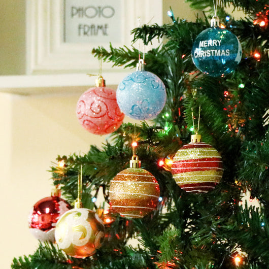 Set de 24 Bolas Navideñas Transparentes 6cm - Diseños Pintados a Mano - Image 12