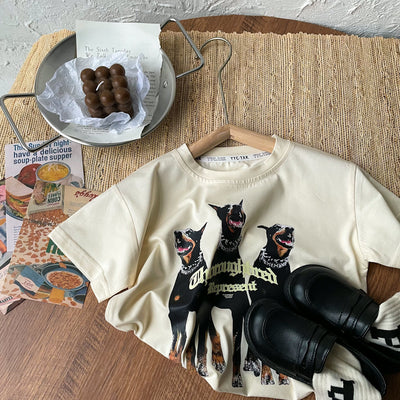 Camiseta Casual para Niños con Diseño Doberman Pinscher Moderno - Image 6