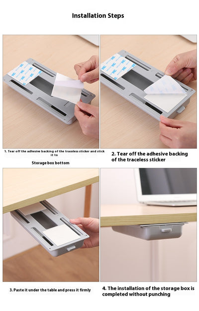 Cajón Organizador Adhesivo Oculto para Bajo Escritorio - Image 20