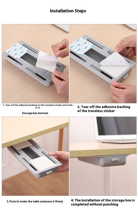 Cajón Organizador Adhesivo Oculto para Bajo Escritorio - Image 20