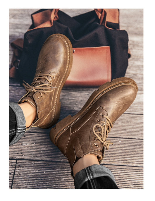 Botas Martin de Cuero para Hombre - Estilo Retro Versátil - Image 21