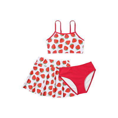 Traje de Baño Niña Tres Piezas con Falda Volantes - Modelos Medianos y Grandes - Image 5