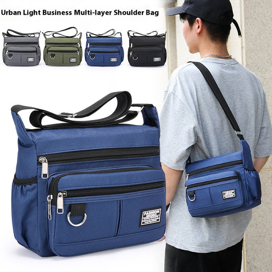 Bolso Mensajero Outdoor Multicapa con Cierre de Cremallera