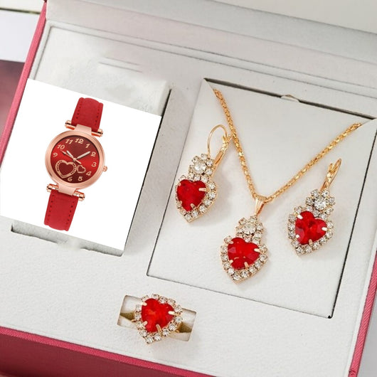 Conjunto de Reloj y Joyas Retro Love para Mujer - Image 2