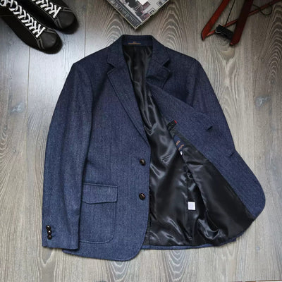 Blazer Tweed Retro para Hombre - Chaqueta de Lana Vintage Workwear - Image 7
