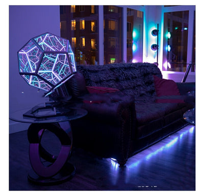 Lámpara Proyector Galaxia LED - Luz Nocturna Dodecaedro Infinito Multicolor - Image 5