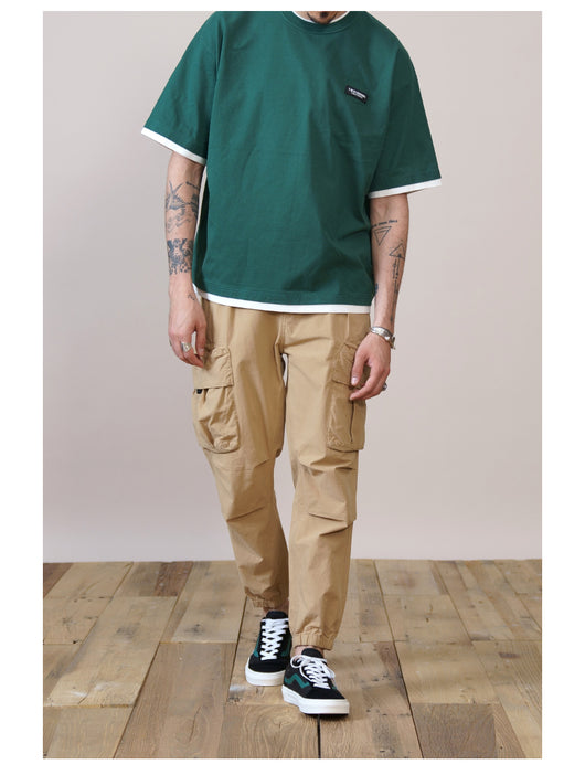 Pantalones Cargo Cortos Casual para Hombre - Estilo Otoño Multibolsillos - Image 12