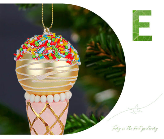 Adorno Navideño de Árbol Helado con Colgante de Vidrio - Image 14