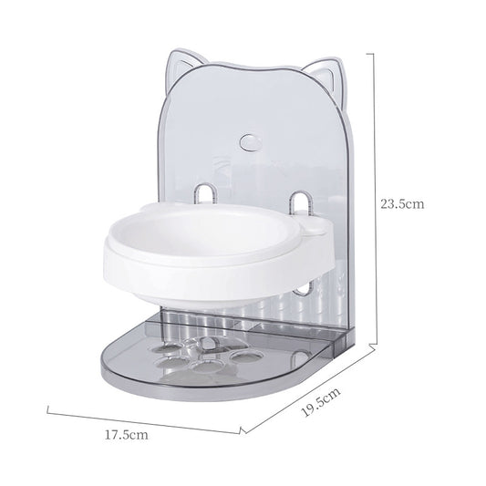 Comedero Elevado para Gatos con Protección de Cuello y Control de Derrames