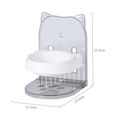 Comedero Elevado para Gatos con Protección de Cuello y Control de Derrames