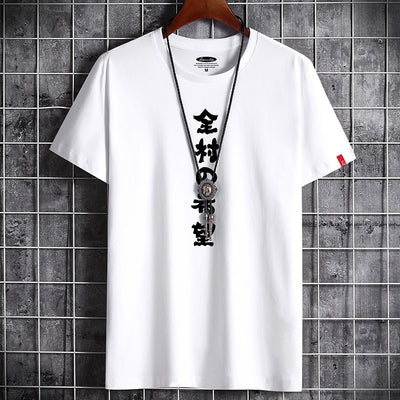 Camisa Estampada de Algodón con Tendencia Xie para Hombre - Manga Corta Verano - Image 6