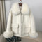 Abrigo de Lana Reversible Grueso para Otoño e Invierno