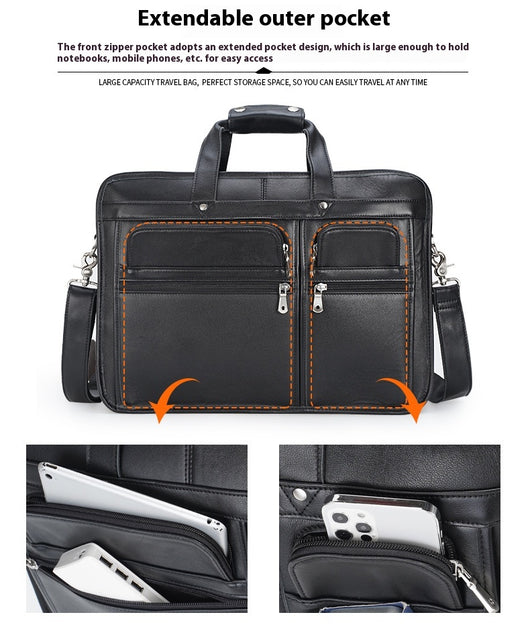 Maletín Ejecutivo de Cuero Genuino para Laptop 17 Pulgadas - Image 11