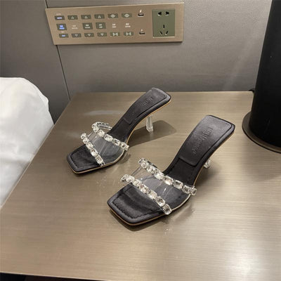 Sandalias Tacón Alto con Tiras Brillantes y Diseño Translúcido - Image 19