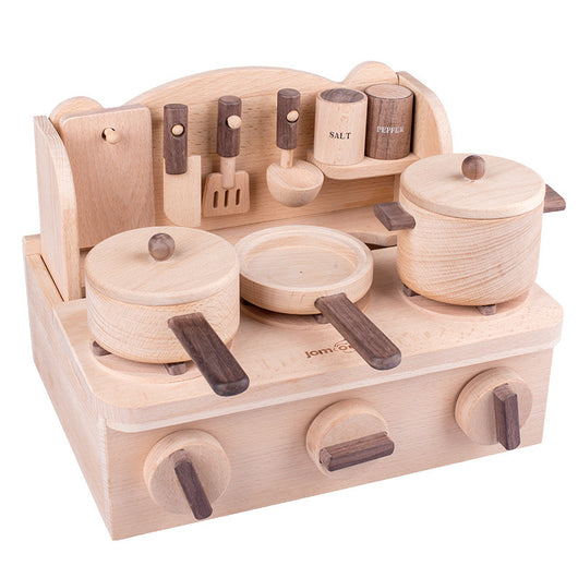 Cocina de Juguete de Madera con Accesorios Educativos para Niños - Image 9