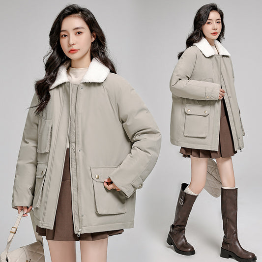 Chaqueta Acolchada Suelta Estilo Coreano en Algodón - Image 2