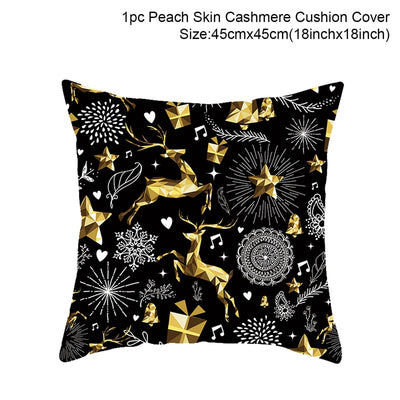 Funda de Almohada Navideña de Lino para Sofá - Image 29