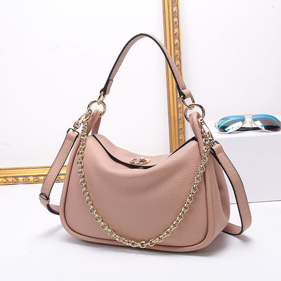 Bolso Tote de Cuero con Cadena y Capas Delanteras - Image 17