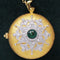 Collar Colgante Copo de Nieve en Plata 925 y Oro Verde con Portafoto