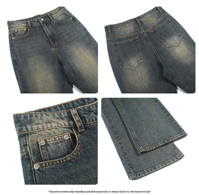 Jeans Holgados Azul Óxido Estilo Retro para Hombre - Image 7