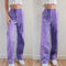 Pantalones Rectos Anchos con Bloques de Color - Casual y Versátil