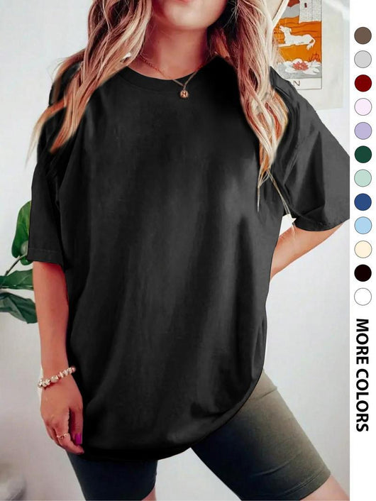 Playera Gráfica Cuello Redondo con Estampado de Corazones Cruzados para Mujer - Image 14