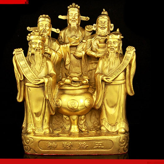 Buda Dios de la Riqueza en Cobre Puro - Estatua Grande - Image 6