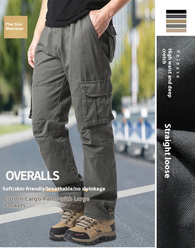 Pantalones Cargo de Algodón Multibosillo para Hombre - Ajuste Holgado y Resistente - Image 12