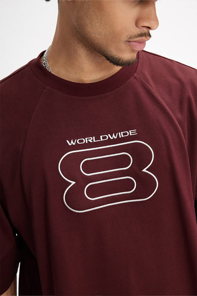 Camiseta Deportiva con Bordado Estilo Americano Oversize Manga Corta - Image 15