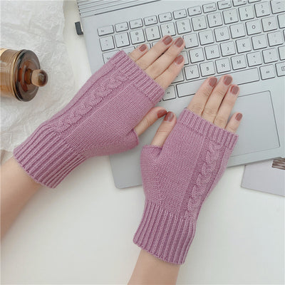 Guantes de Lana Cortos Tejidos para Hombre y Mujer - Image 13