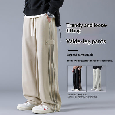 Pantalones Joggers Deportivos de Tres Franjas - Estilo Urbano Primavera - Image 2
