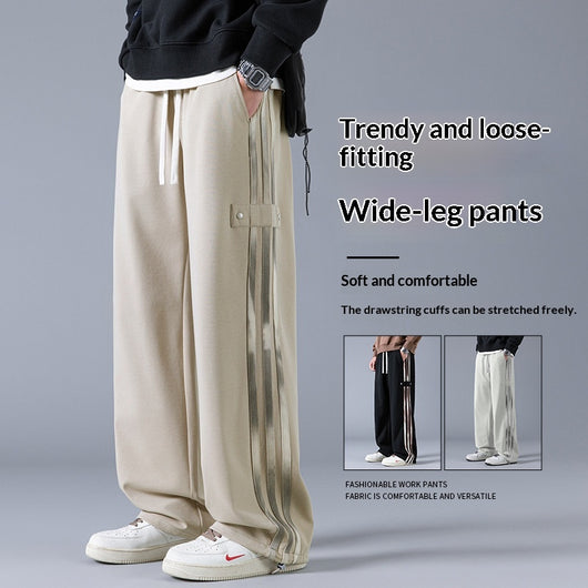 Pantalones Joggers Deportivos de Tres Franjas - Estilo Urbano Primavera - Image 2