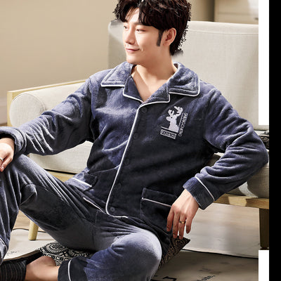 Pijama Flanela Manga Larga para Hombre Talla Grande - Calidez y Confort - Image 6