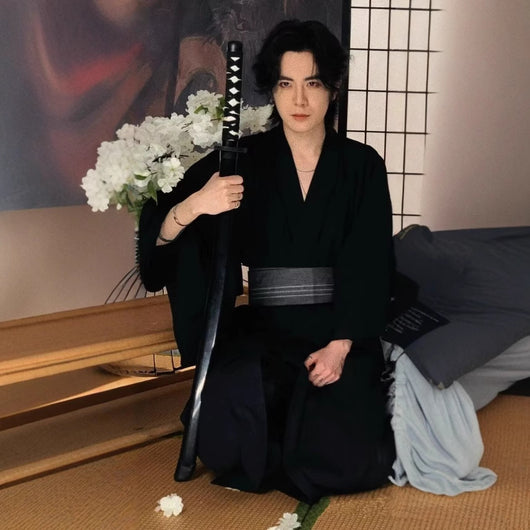 Kimono Formal Tradicional Japonés para Hombre - Image 18