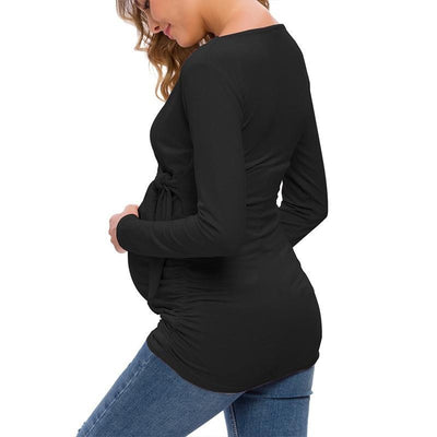 Blusas Premamá de Manga Larga y Cuello en V - Image 19