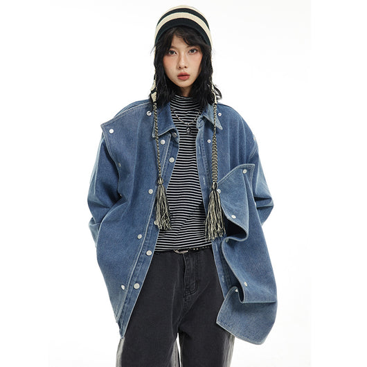 Chaqueta Denim Retro Lavada con Estilo Japonés - Image 19