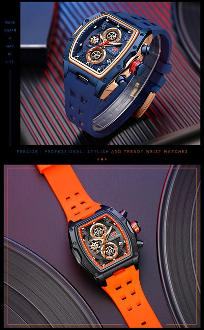 Reloj Cronógrafo Deportivo Estilo Pista para Hombre con Cristal Curvo y Diseño Esqueletizado - Image 14