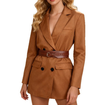 Blazer de Ante Aterciopelado para Mujer - Chaqueta Elegante de Temperamento - Image 5