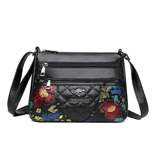 Bolso Crossbody Multicompartimento con Diseño Bordado de Gran Capacidad - Image 4
