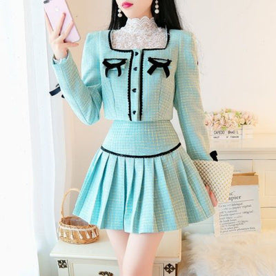 Blusa de Encaje Fruncida Cintura Alta con Vuelo Romántico - Image 14