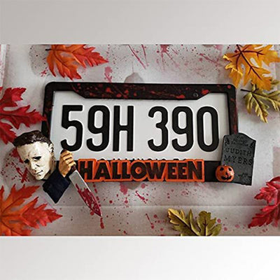 Marco para Placa de Auto Personalizado Myers-Briggs Halloween - Image 7
