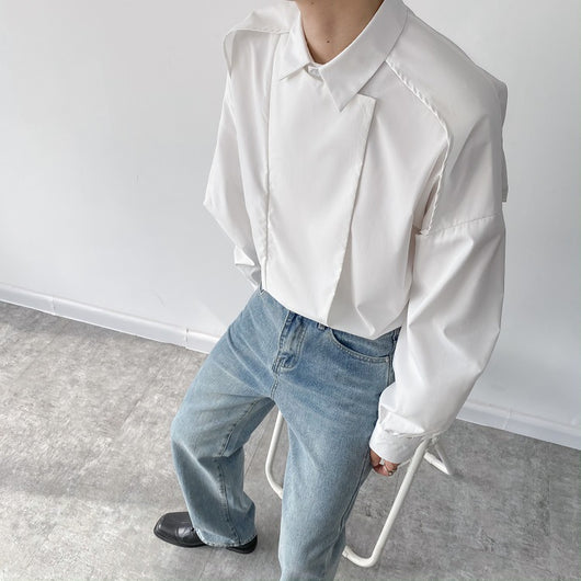 Camisa Manga Larga con Solapas Otoñales para Hombre - Image 20