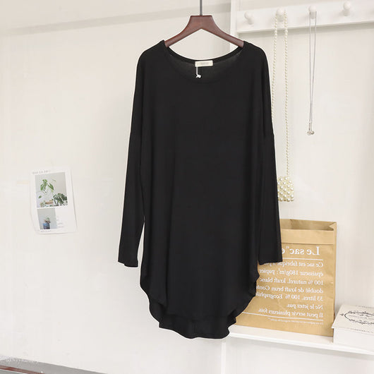 Blusa Suelta Irregular de Capas Delgada - Top Midi Versátil - Image 7