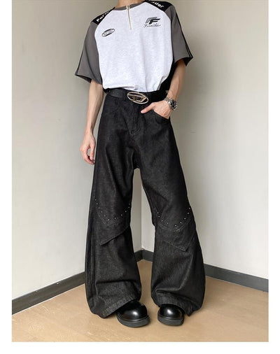 Jeans Estilo Americano con Remaches Machete para Hombre - Image 13