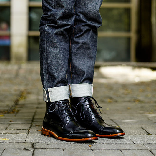 Botas Altas de Cuero para Hombre con Cordones Estilo Británico - Image 5